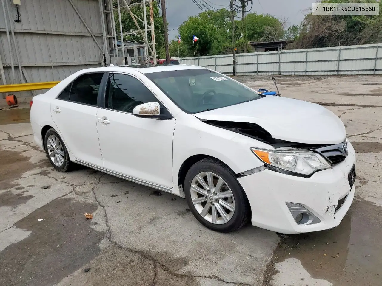 2012 Toyota Camry Se VIN: 4T1BK1FK5CU515568 Lot: 63315845
