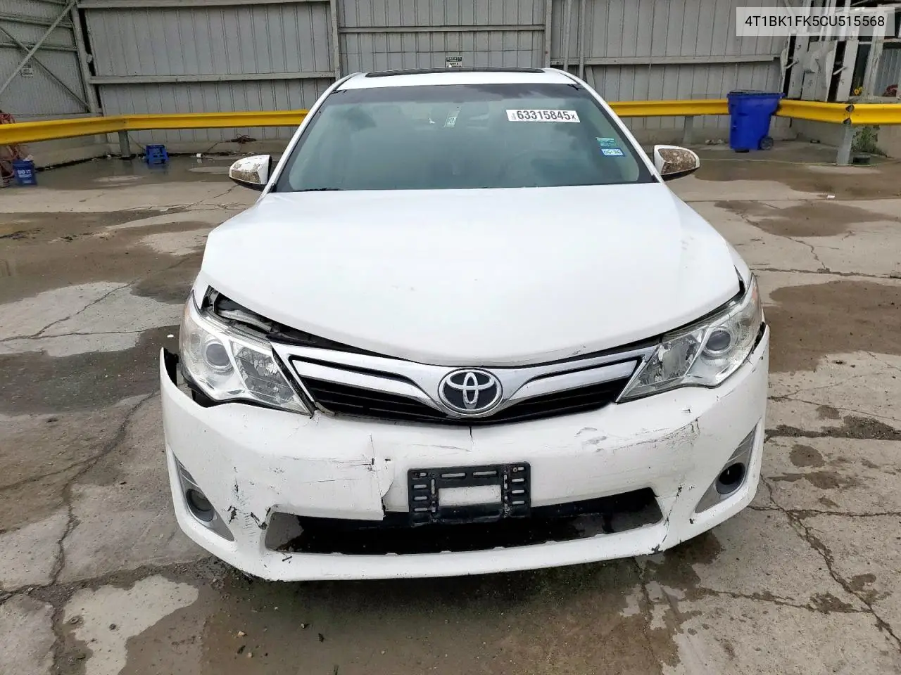 2012 Toyota Camry Se VIN: 4T1BK1FK5CU515568 Lot: 63315845