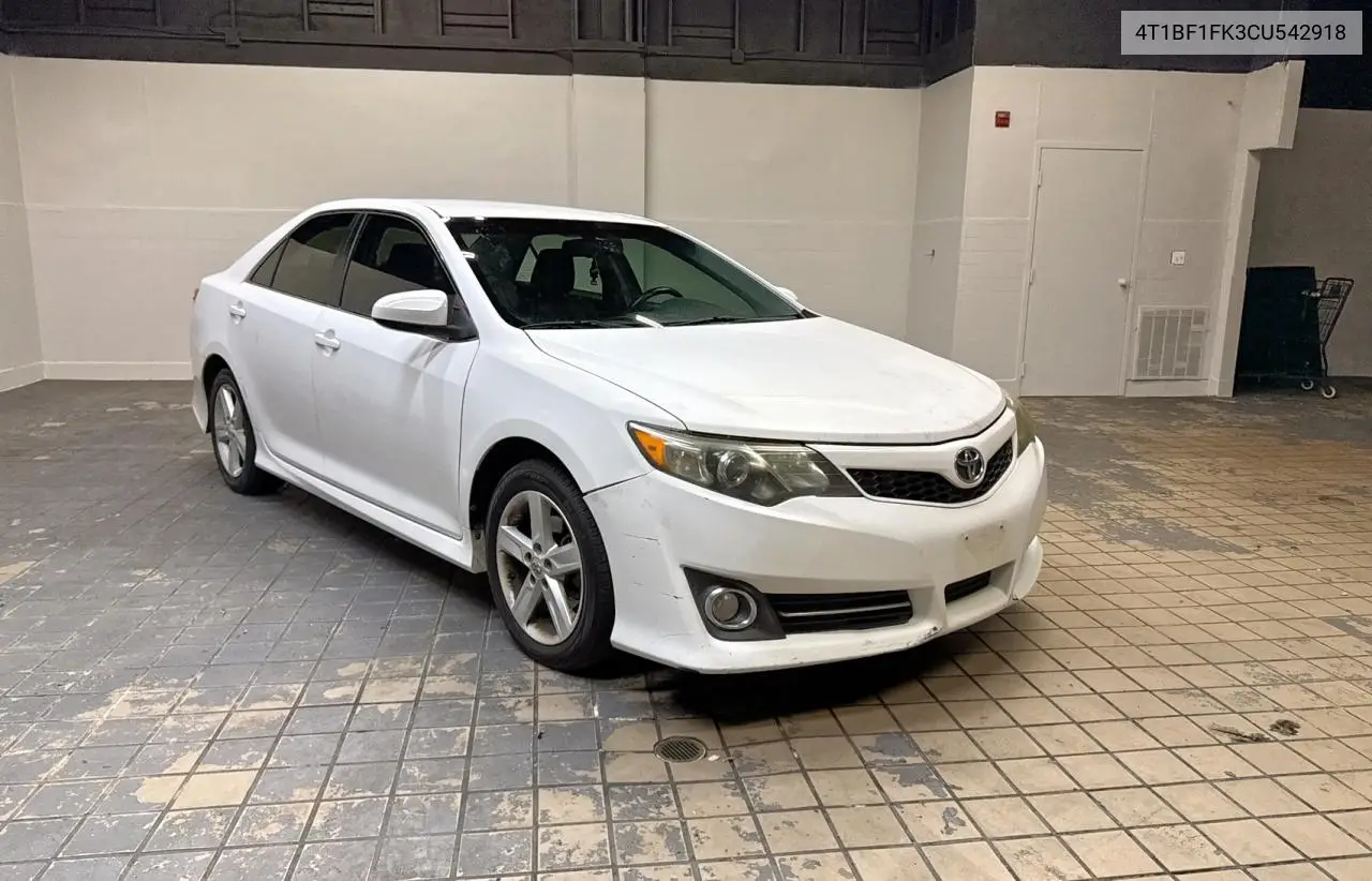 2012 Toyota Camry Base VIN: 4T1BF1FK3CU542918 Lot: 63531375