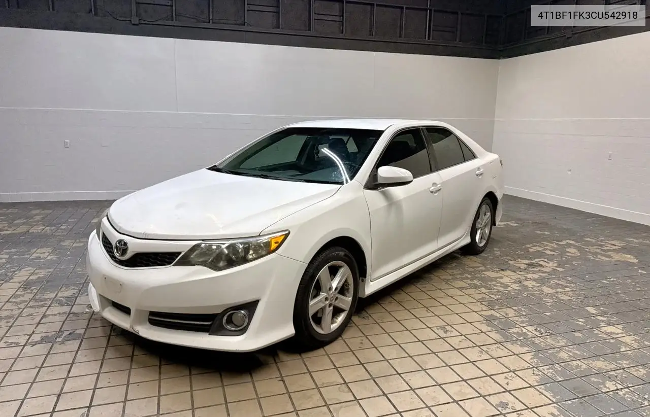 2012 Toyota Camry Base VIN: 4T1BF1FK3CU542918 Lot: 63531375