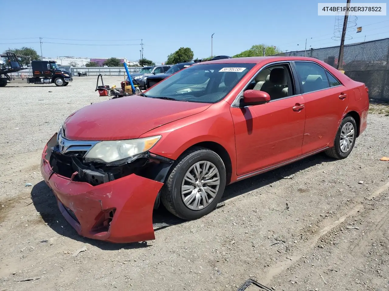 2014 Toyota Camry L VIN: 4T4BF1FK0ER378522 Lot: 56785235