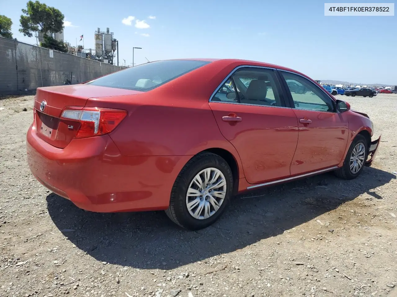 2014 Toyota Camry L VIN: 4T4BF1FK0ER378522 Lot: 56785235