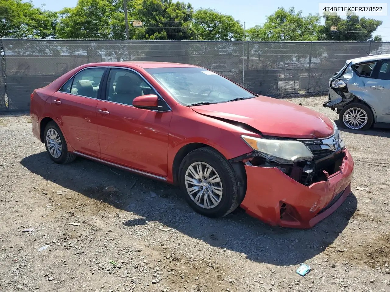 2014 Toyota Camry L VIN: 4T4BF1FK0ER378522 Lot: 56785235