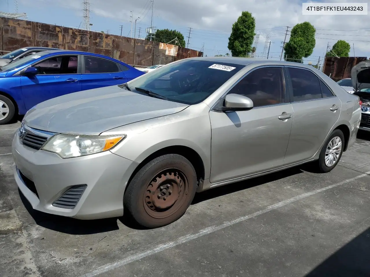 2014 Toyota Camry L VIN: 4T1BF1FK1EU443243 Lot: 57177505