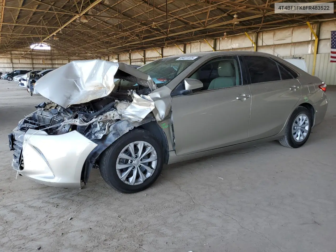 2015 Toyota Camry Le VIN: 4T4BF1FK8FR483522 Lot: 56401325