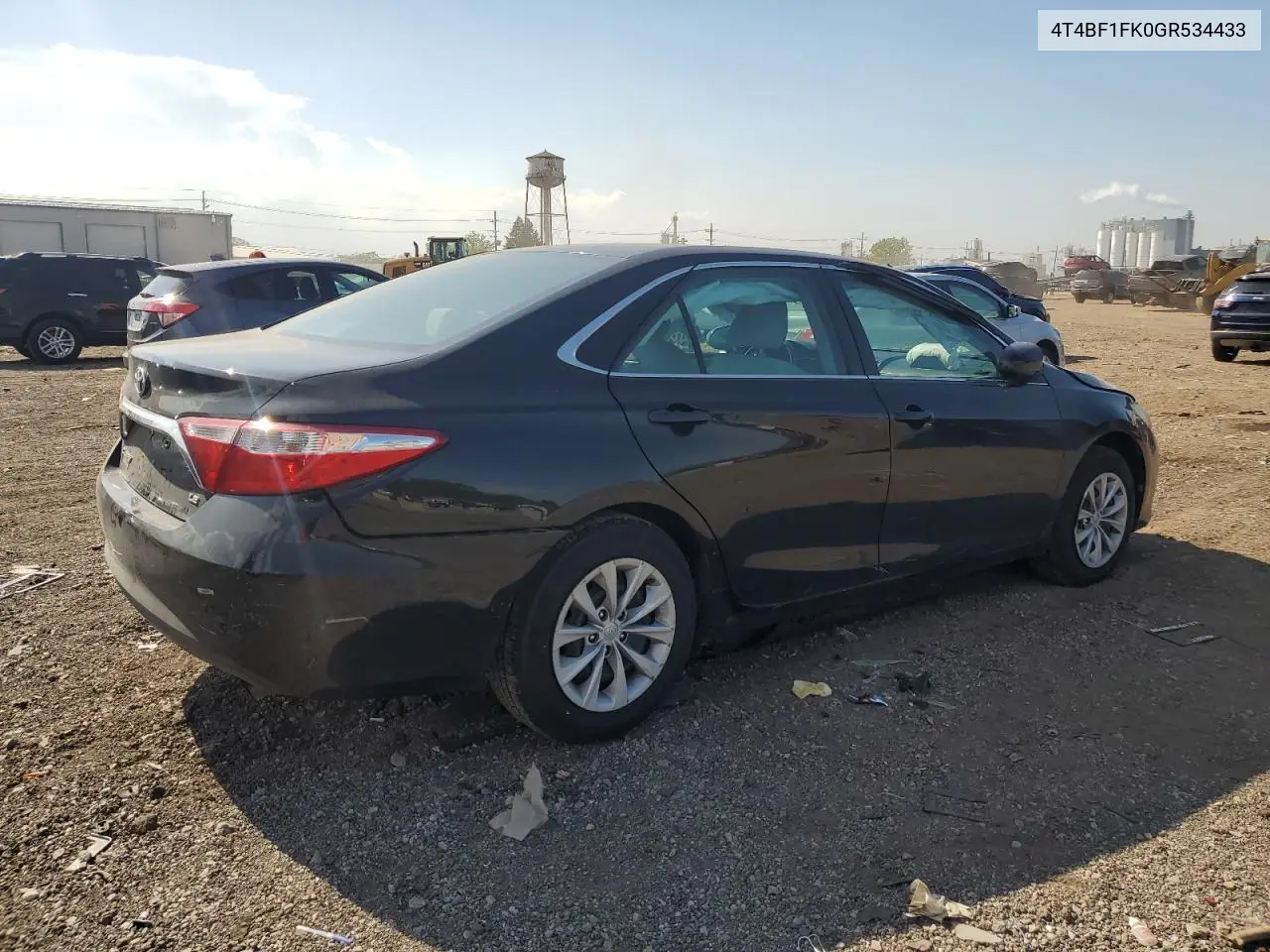 2016 Toyota Camry Le VIN: 4T4BF1FK0GR534433 Lot: 56695815