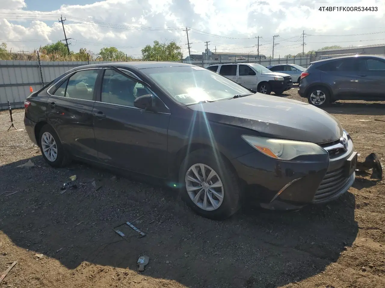 2016 Toyota Camry Le VIN: 4T4BF1FK0GR534433 Lot: 56695815