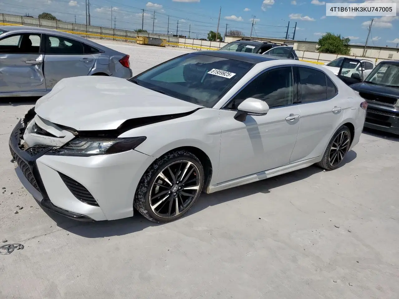 2019 Toyota Camry Xse VIN: 4T1B61HK3KU747005 Lot: 61959925