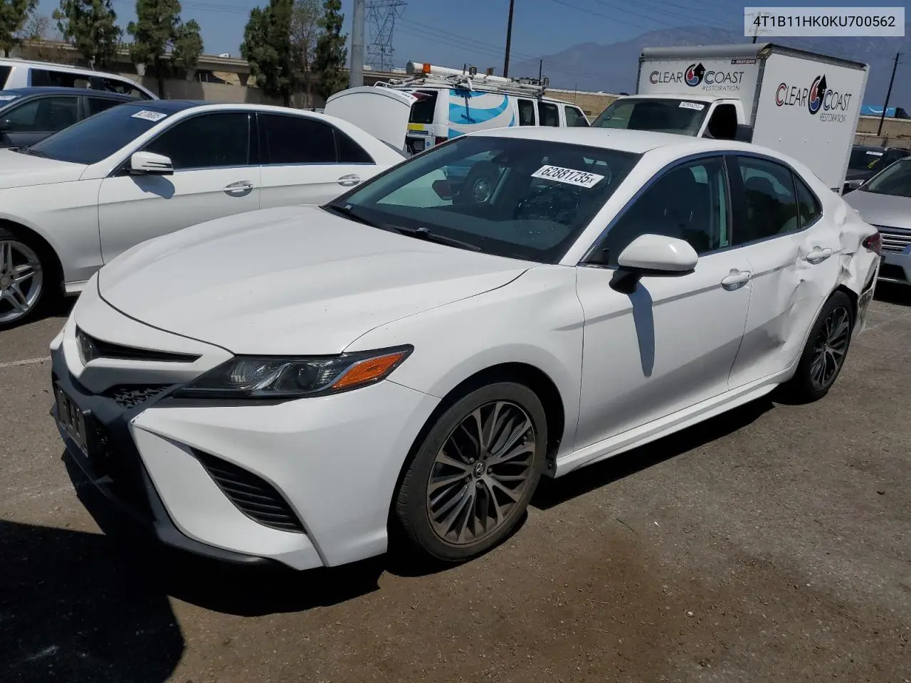 2019 Toyota Camry L VIN: 4T1B11HK0KU700562 Lot: 62881735