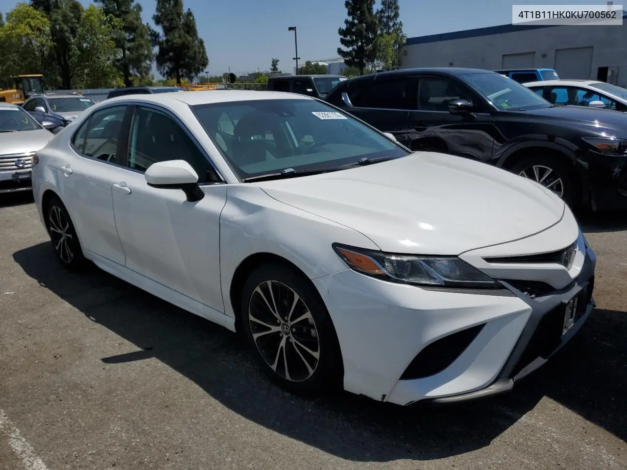 2019 Toyota Camry L VIN: 4T1B11HK0KU700562 Lot: 62881735