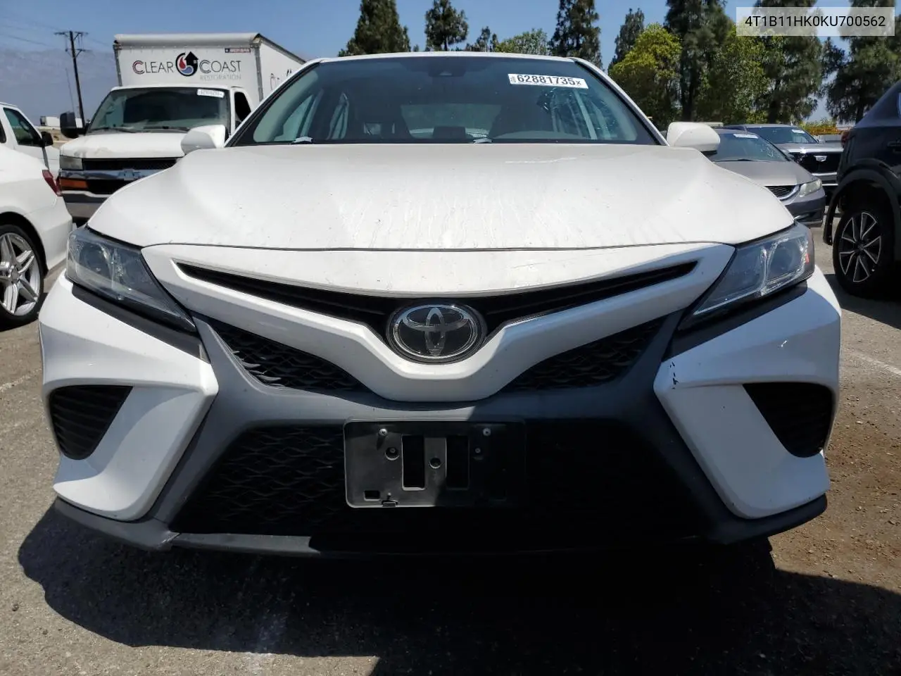 2019 Toyota Camry L VIN: 4T1B11HK0KU700562 Lot: 62881735