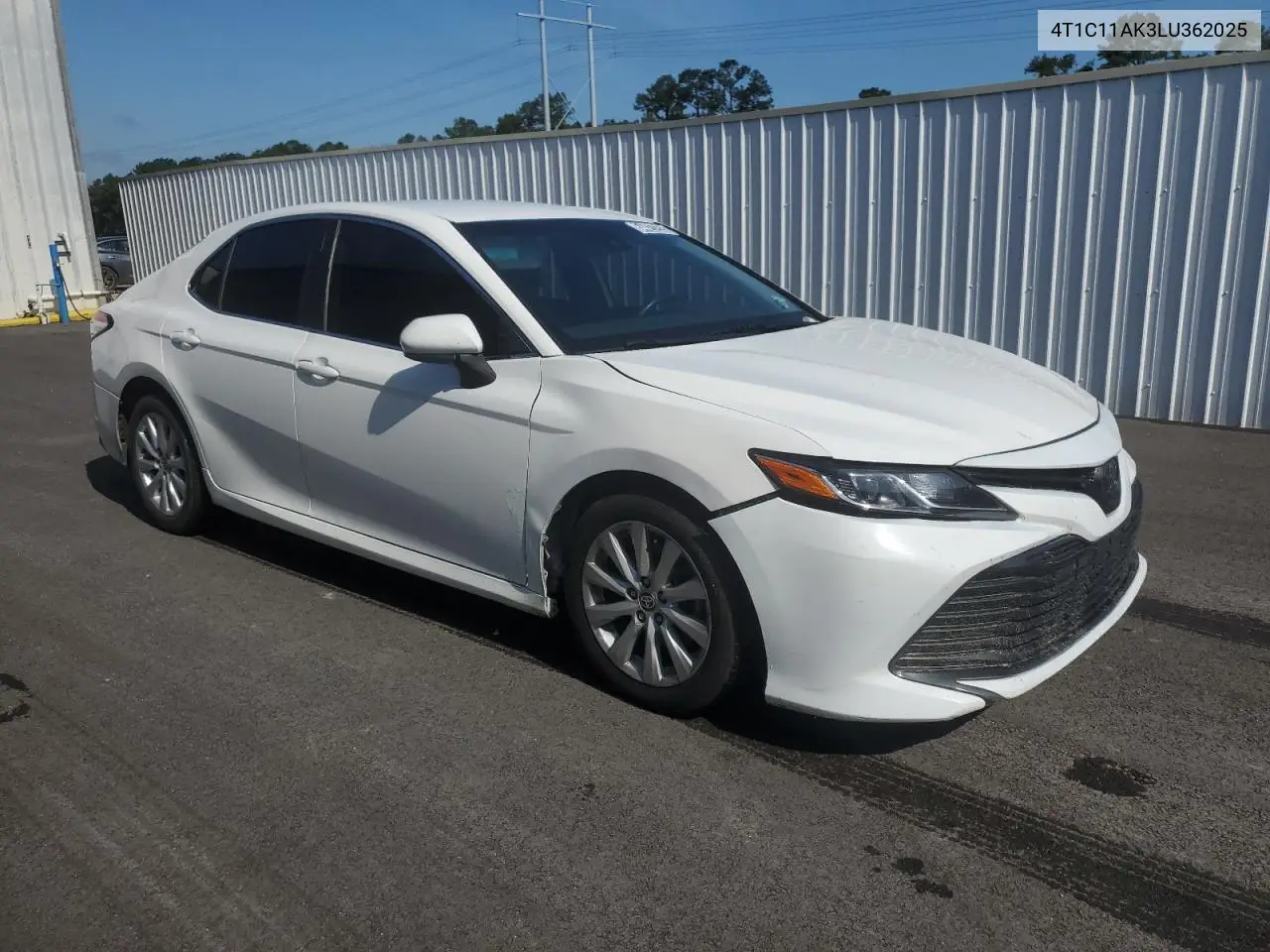 2020 Toyota Camry Le VIN: 4T1C11AK3LU362025 Lot: 54427255