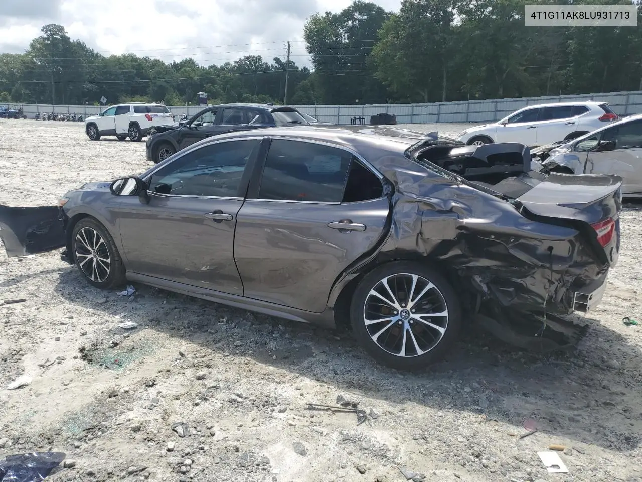 2020 Toyota Camry Se VIN: 4T1G11AK8LU931713 Lot: 60941875