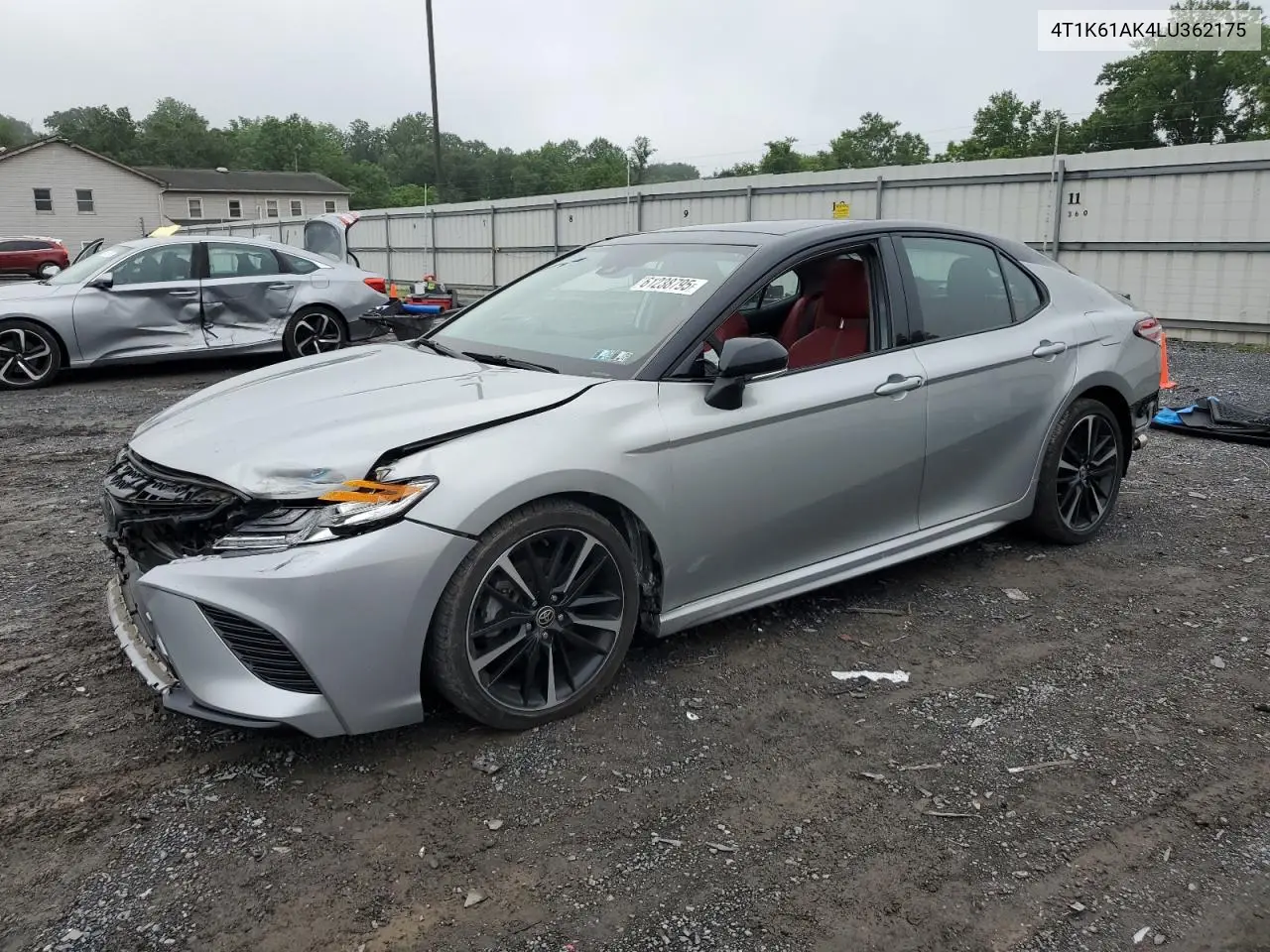 2020 Toyota Camry Xse VIN: 4T1K61AK4LU362175 Lot: 61238795
