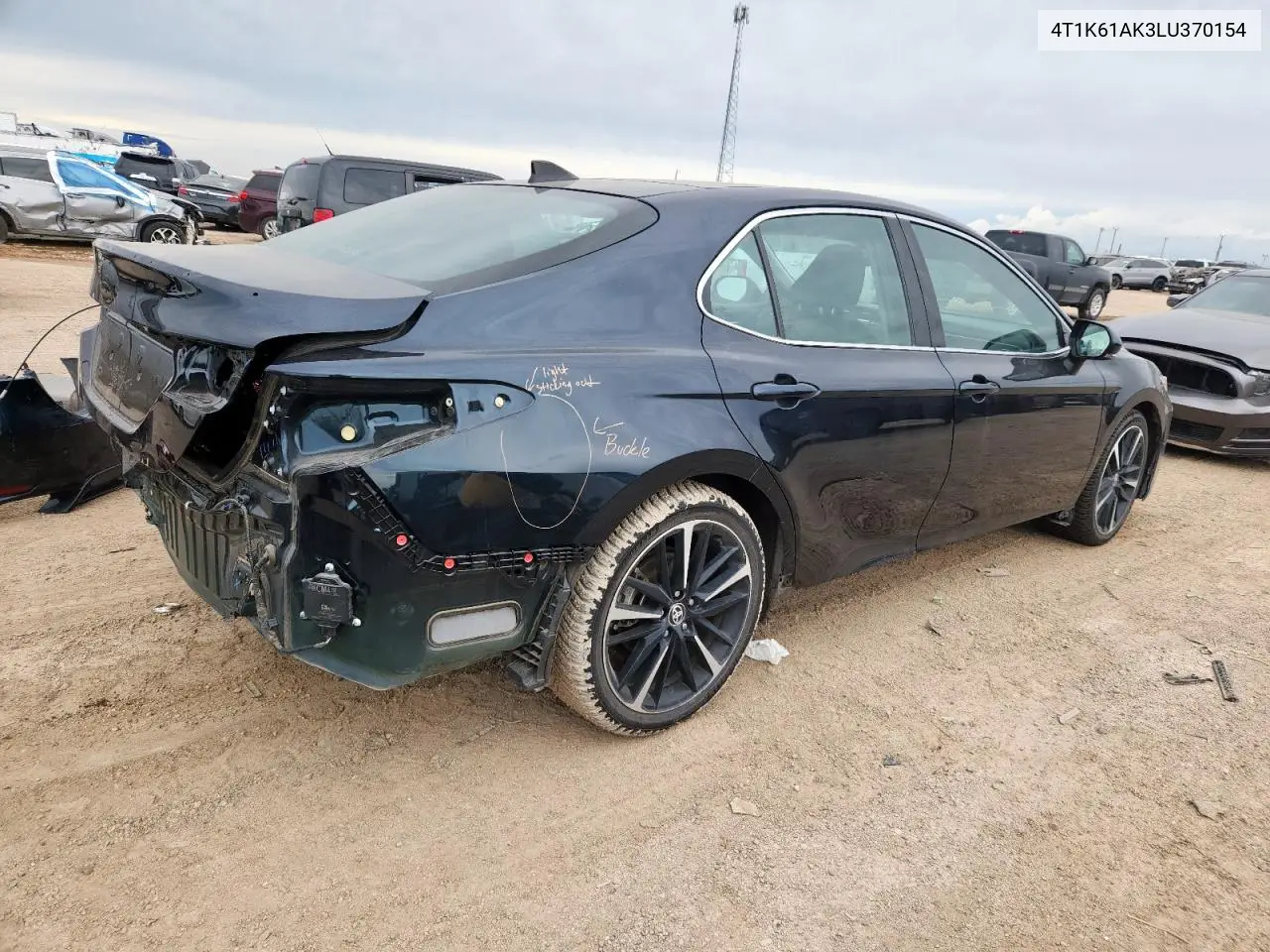 2020 Toyota Camry Xse VIN: 4T1K61AK3LU370154 Lot: 62321675