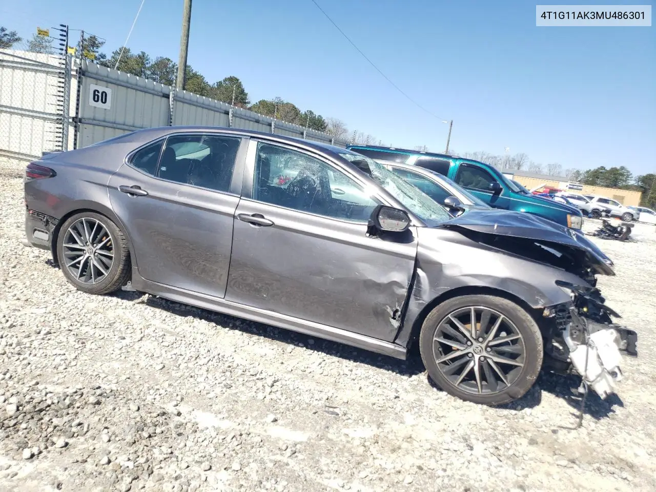 2021 Toyota Camry Se VIN: 4T1G11AK3MU486301 Lot: 48306085