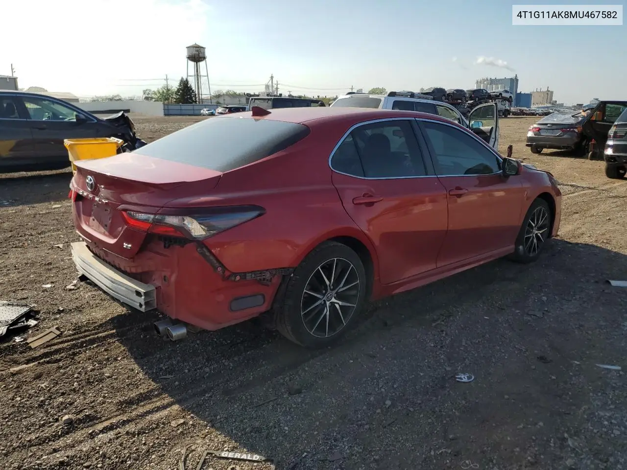 2021 Toyota Camry Se VIN: 4T1G11AK8MU467582 Lot: 56679565
