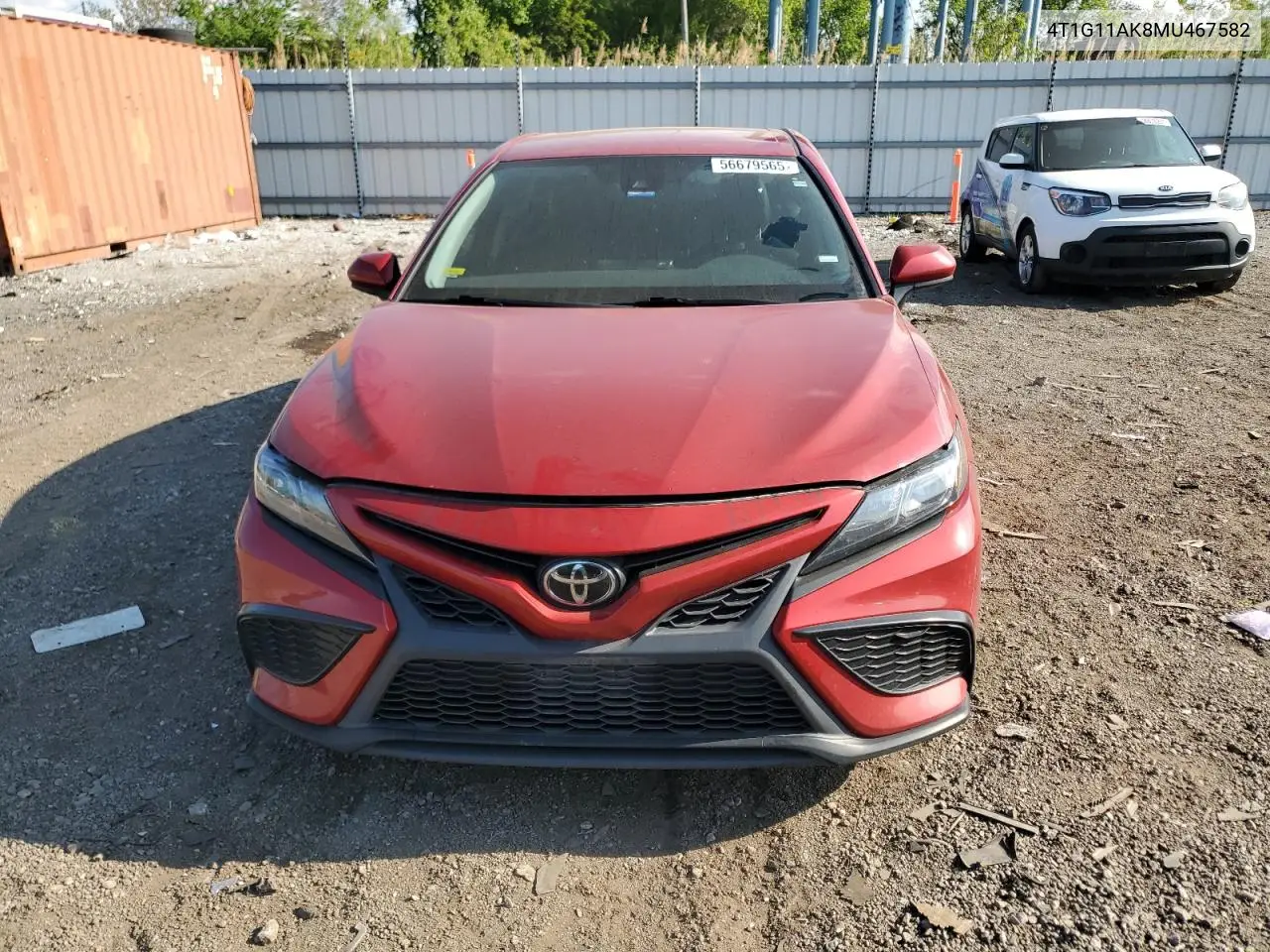 2021 Toyota Camry Se VIN: 4T1G11AK8MU467582 Lot: 56679565