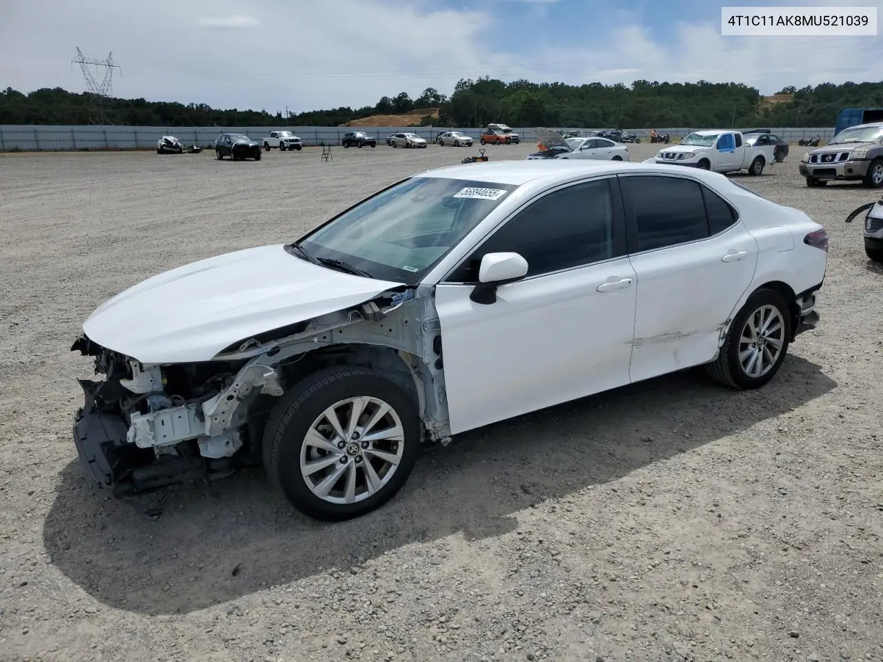 2021 Toyota Camry Le VIN: 4T1C11AK8MU521039 Lot: 56894655