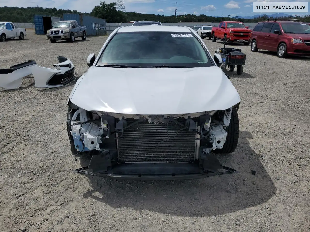 2021 Toyota Camry Le VIN: 4T1C11AK8MU521039 Lot: 56894655