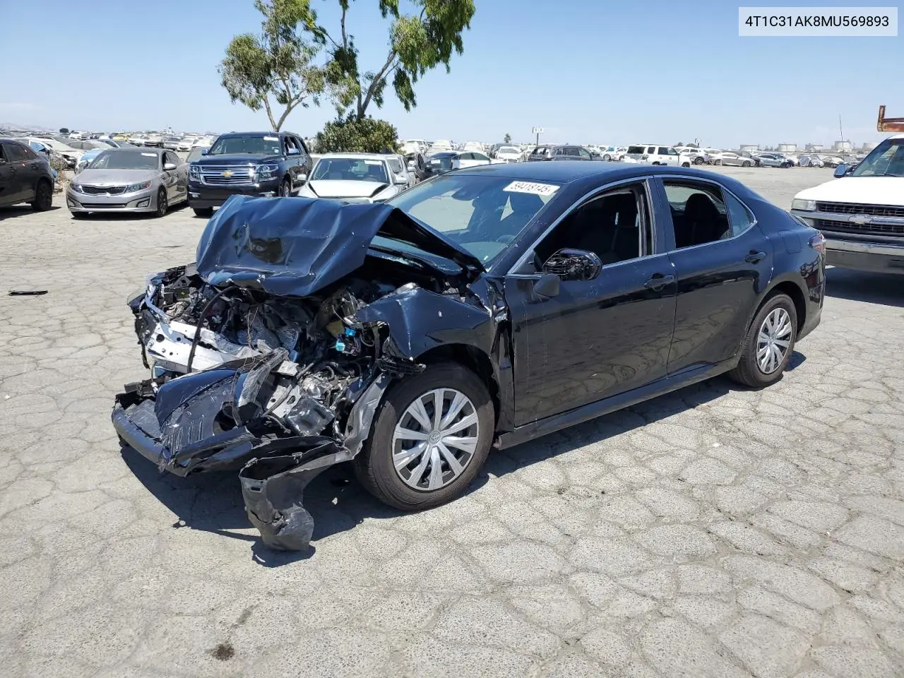 2021 Toyota Camry Le VIN: 4T1C31AK8MU569893 Lot: 59418145