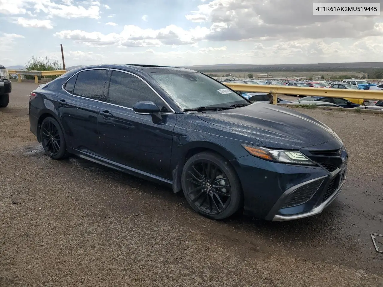 2021 Toyota Camry Xse VIN: 4T1K61AK2MU519445 Lot: 62182265