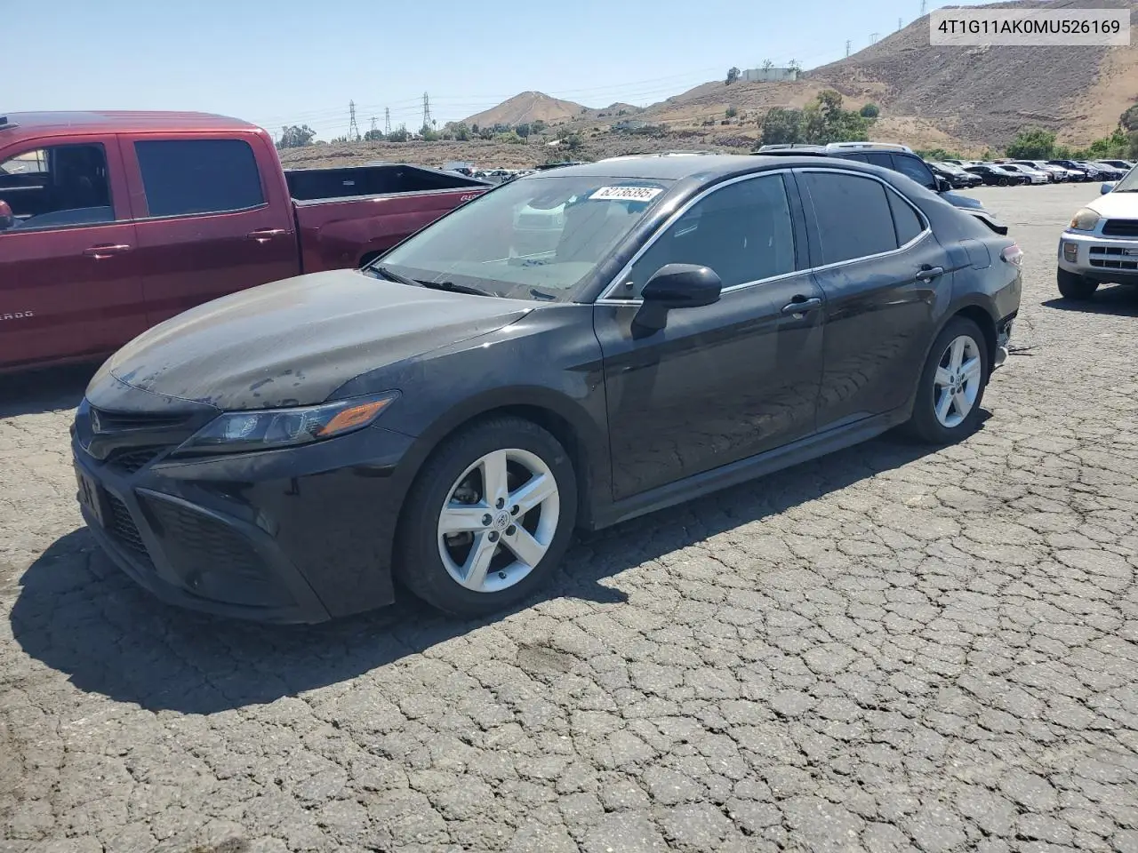 2021 Toyota Camry Se VIN: 4T1G11AK0MU526169 Lot: 62736395