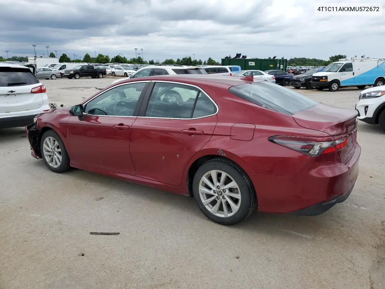 2021 Toyota Camry Le VIN: 4T1C11AKXMU572672 Lot: 62947075