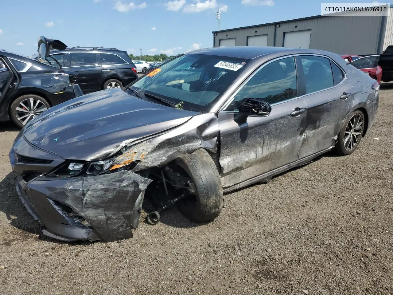 2022 Toyota Camry Se VIN: 4T1G11AK0NU676915 Lot: 57046605