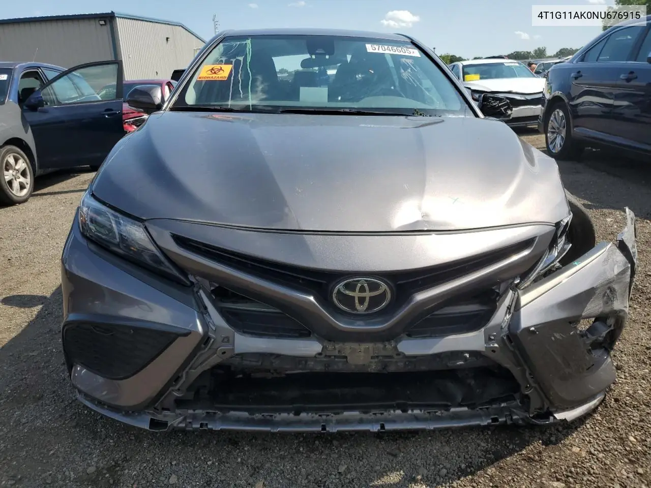 2022 Toyota Camry Se VIN: 4T1G11AK0NU676915 Lot: 57046605