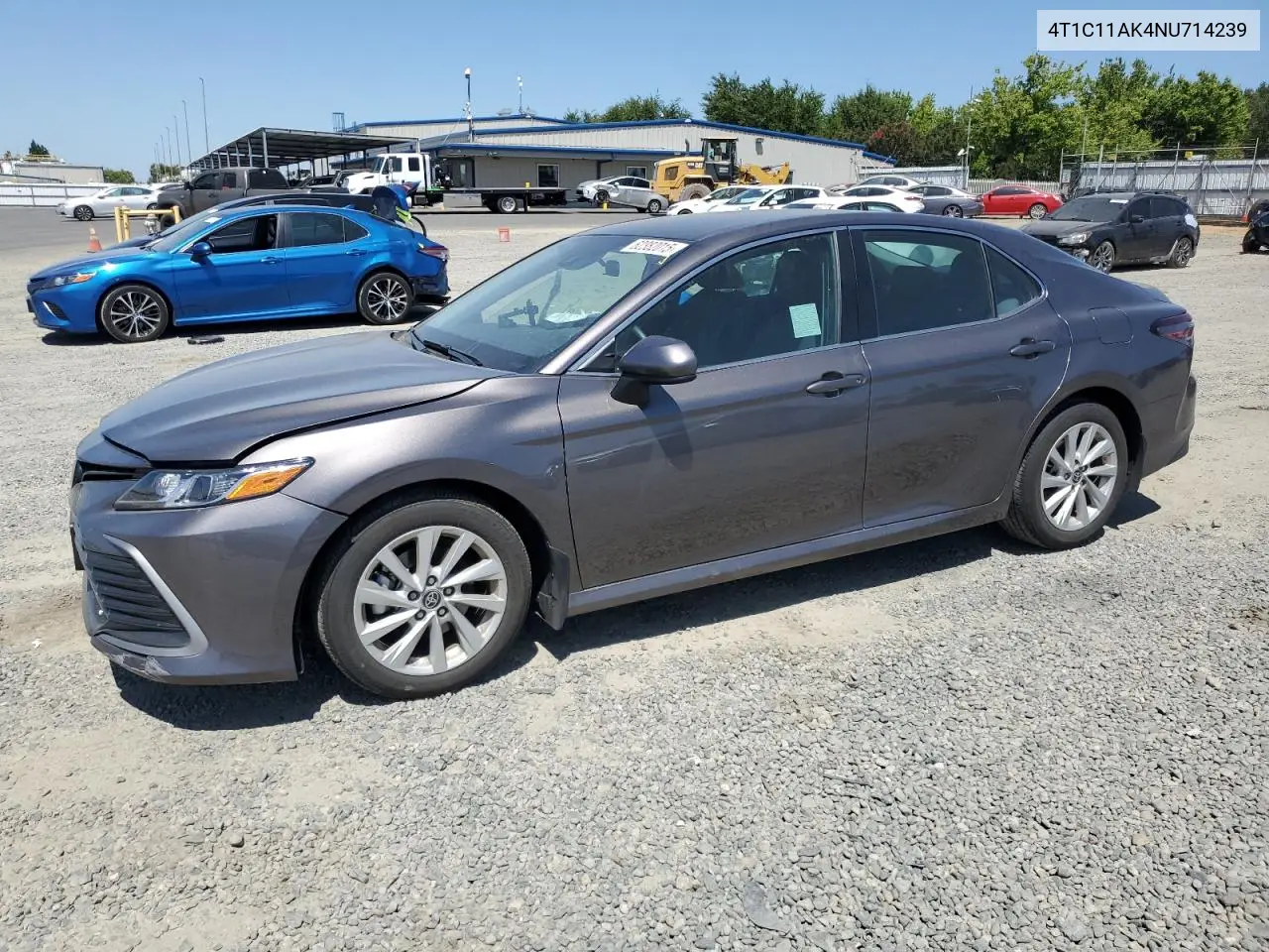 2022 Toyota Camry Le VIN: 4T1C11AK4NU714239 Lot: 62382015