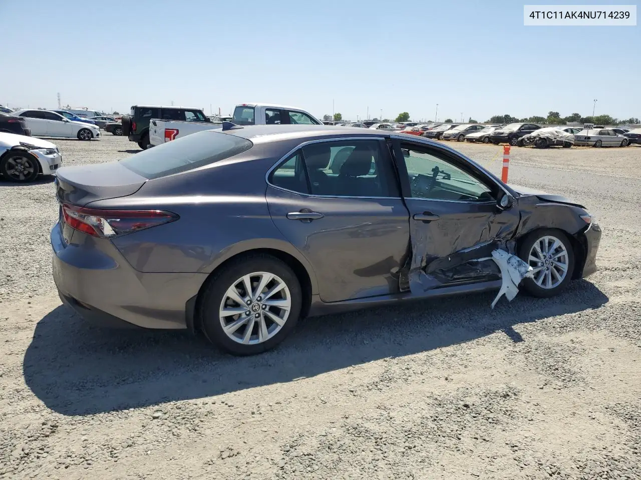 2022 Toyota Camry Le VIN: 4T1C11AK4NU714239 Lot: 62382015