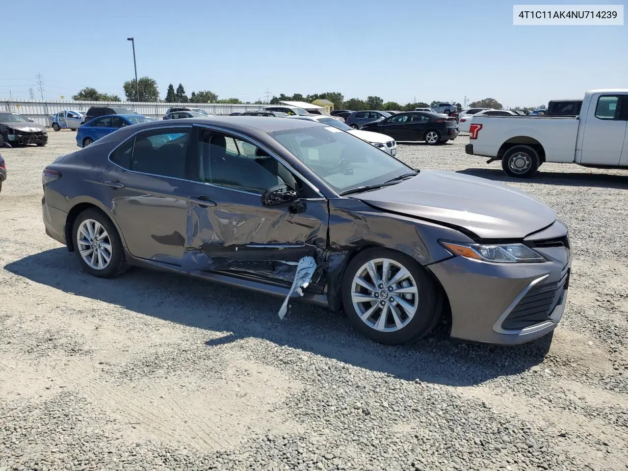 2022 Toyota Camry Le VIN: 4T1C11AK4NU714239 Lot: 62382015