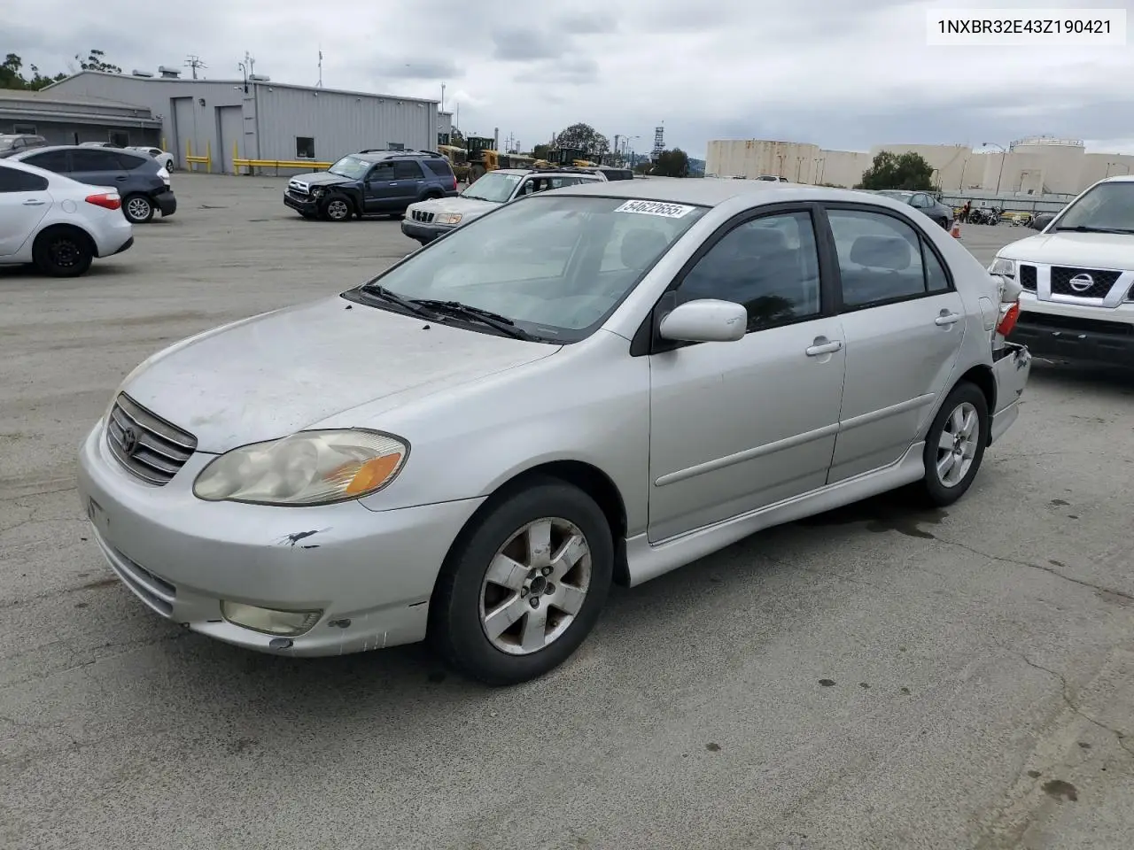 2003 Toyota Corolla Ce VIN: 1NXBR32E43Z190421 Lot: 54622655