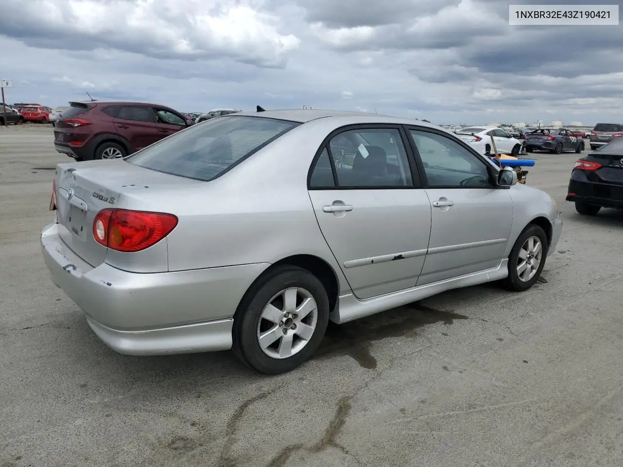 2003 Toyota Corolla Ce VIN: 1NXBR32E43Z190421 Lot: 54622655
