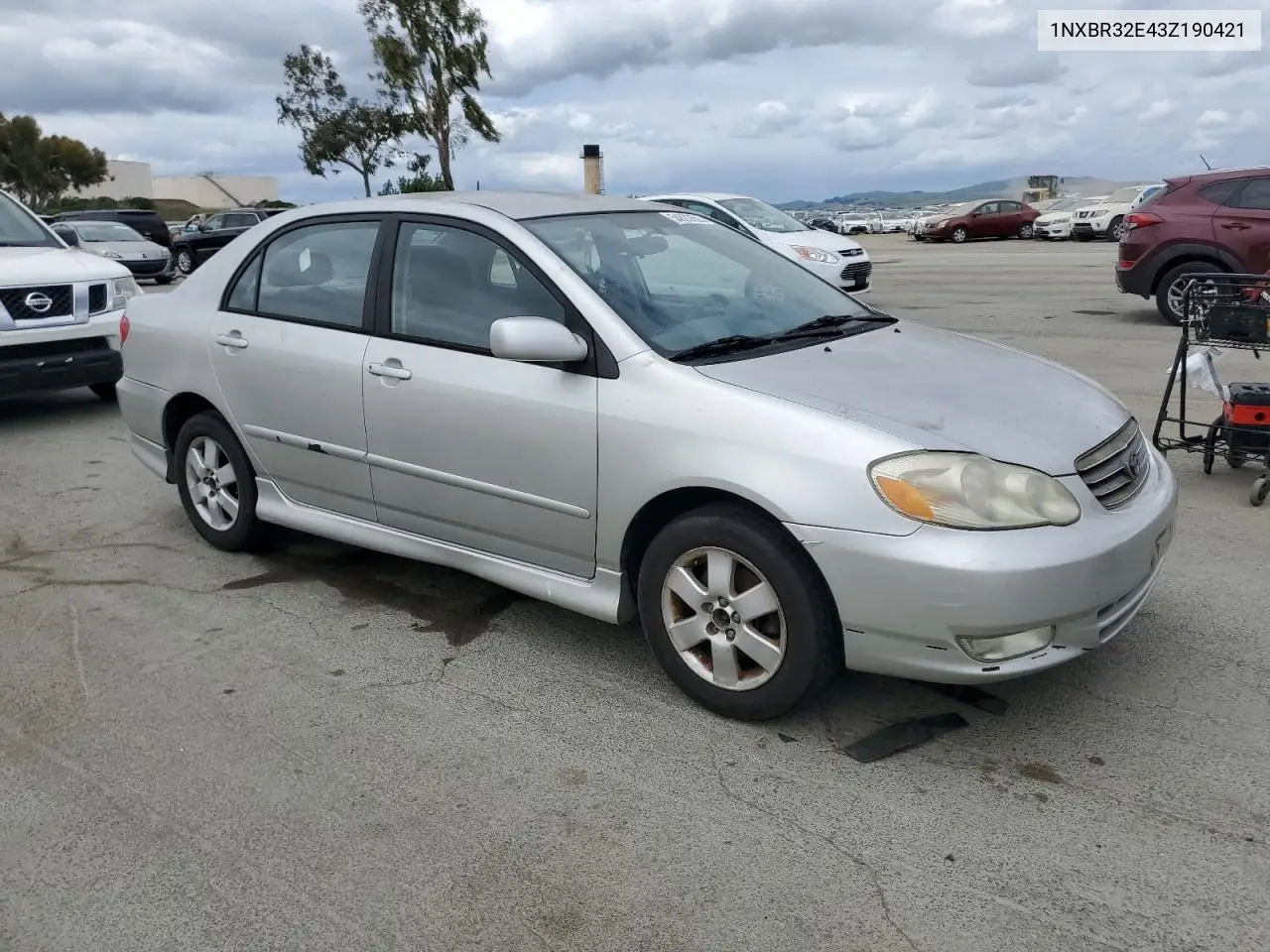 2003 Toyota Corolla Ce VIN: 1NXBR32E43Z190421 Lot: 54622655