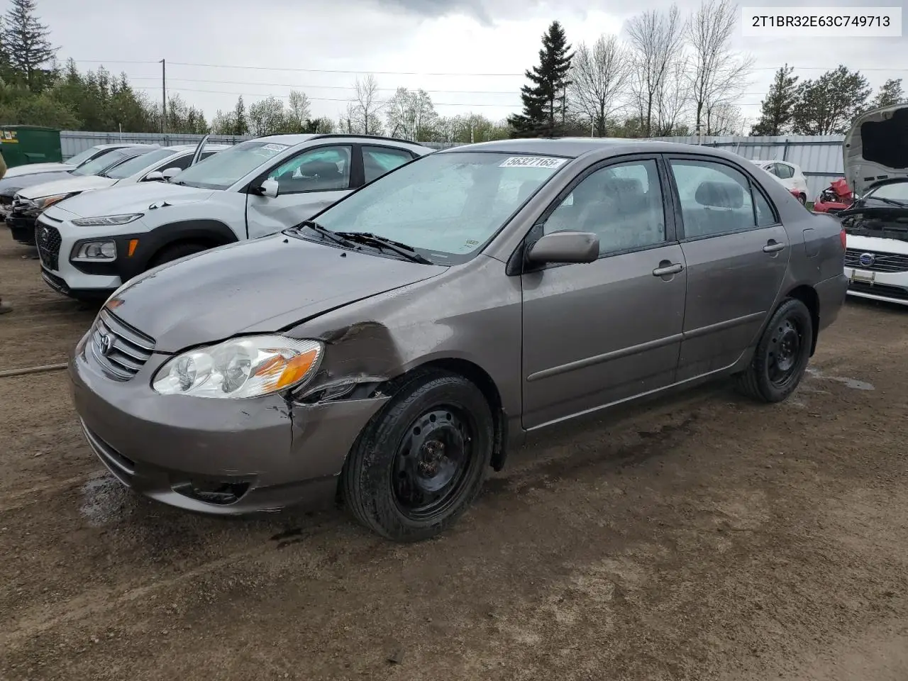 2003 Toyota Corolla Ce VIN: 2T1BR32E63C749713 Lot: 56327165
