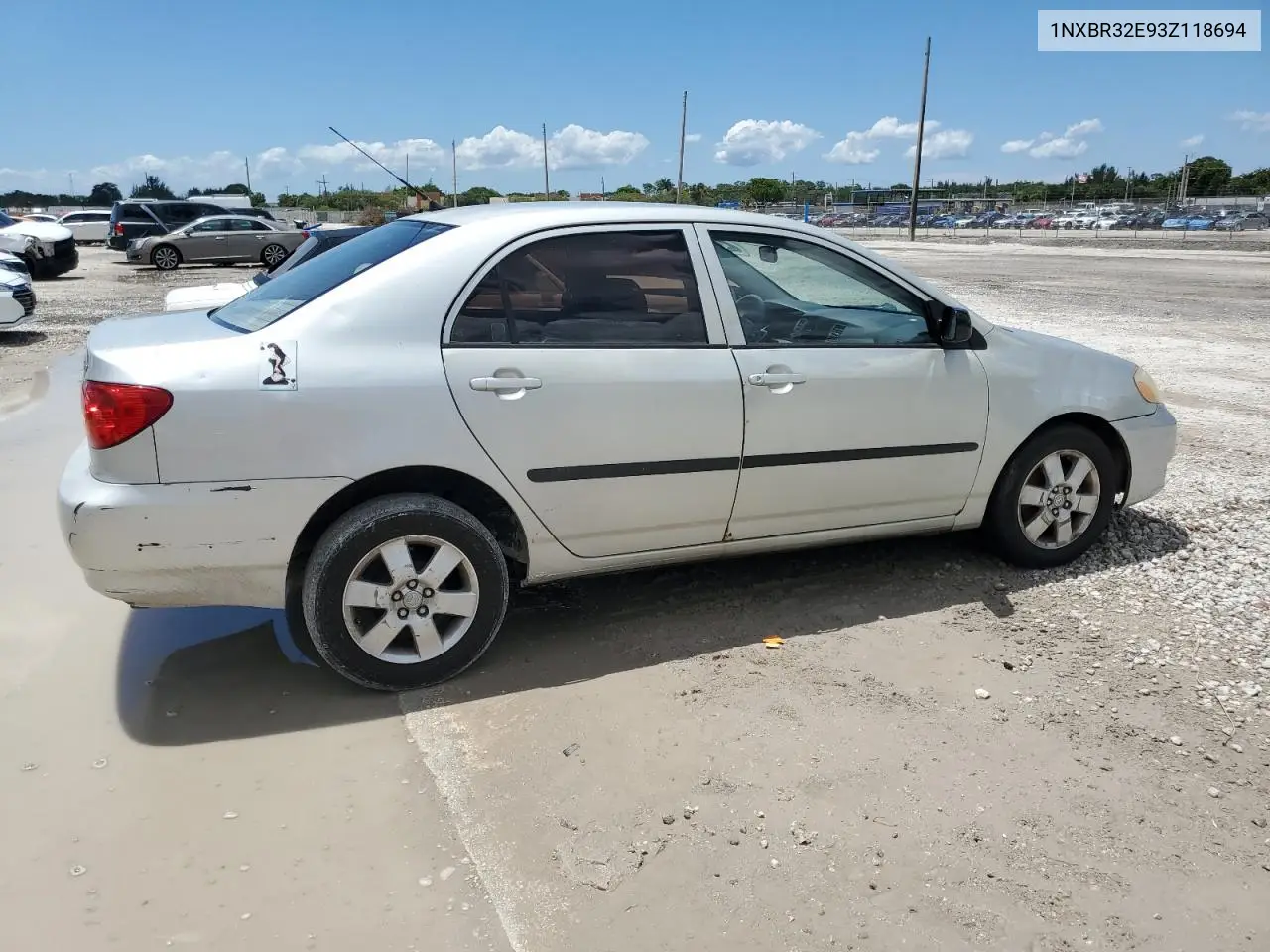 2003 Toyota Corolla Ce VIN: 1NXBR32E93Z118694 Lot: 56944935