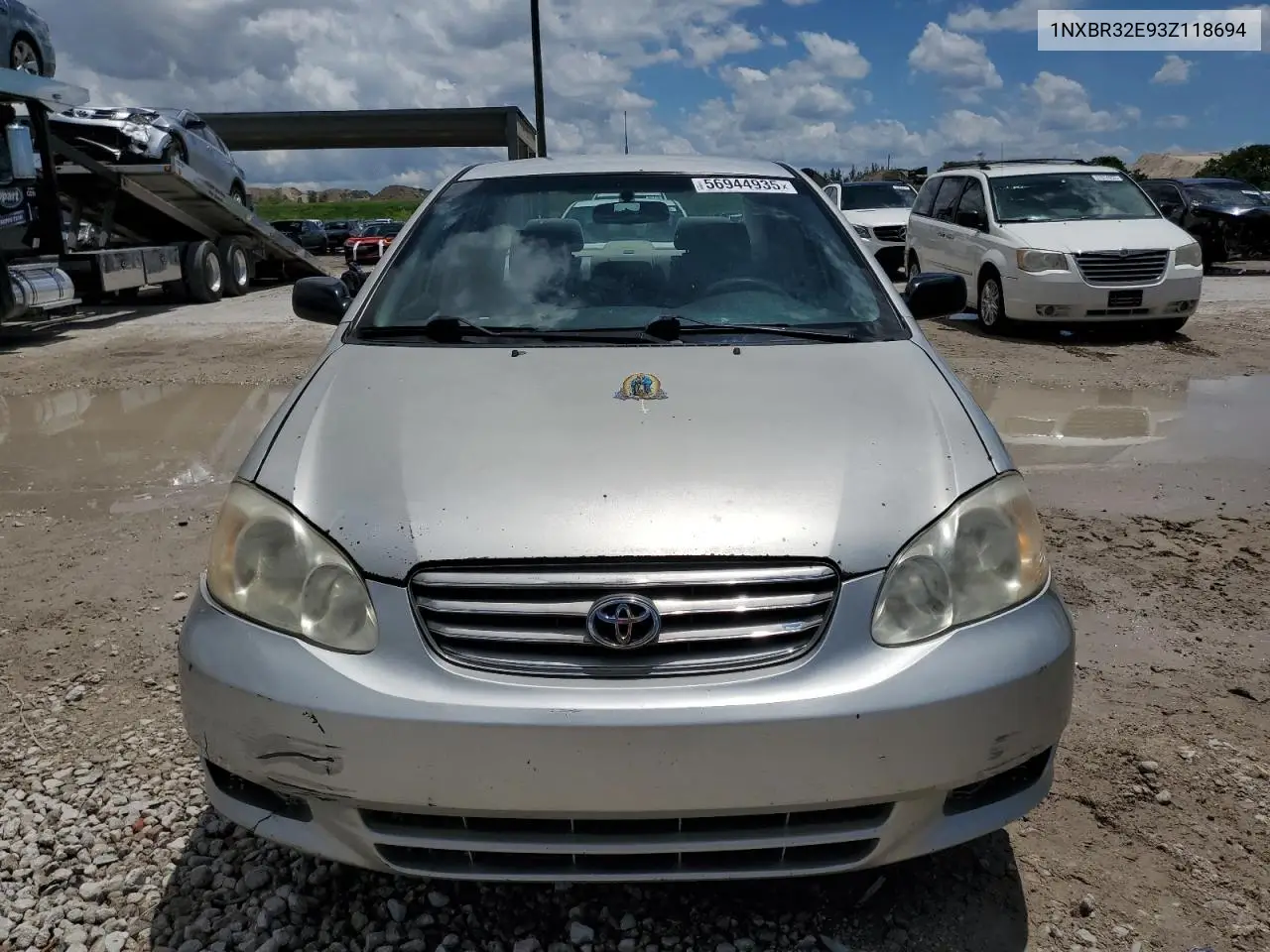 2003 Toyota Corolla Ce VIN: 1NXBR32E93Z118694 Lot: 56944935
