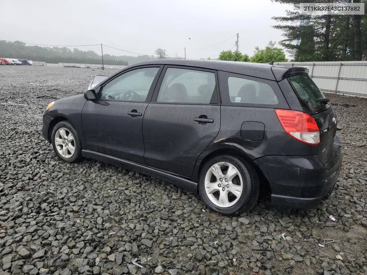 2003 Toyota Corolla Matrix Xr VIN: 2T1KR32E43C137882 Lot: 56966435