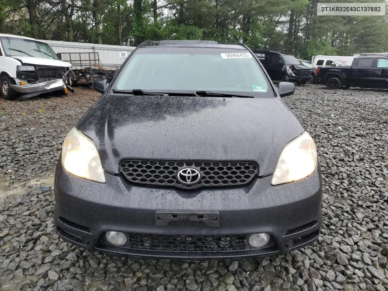 2003 Toyota Corolla Matrix Xr VIN: 2T1KR32E43C137882 Lot: 56966435