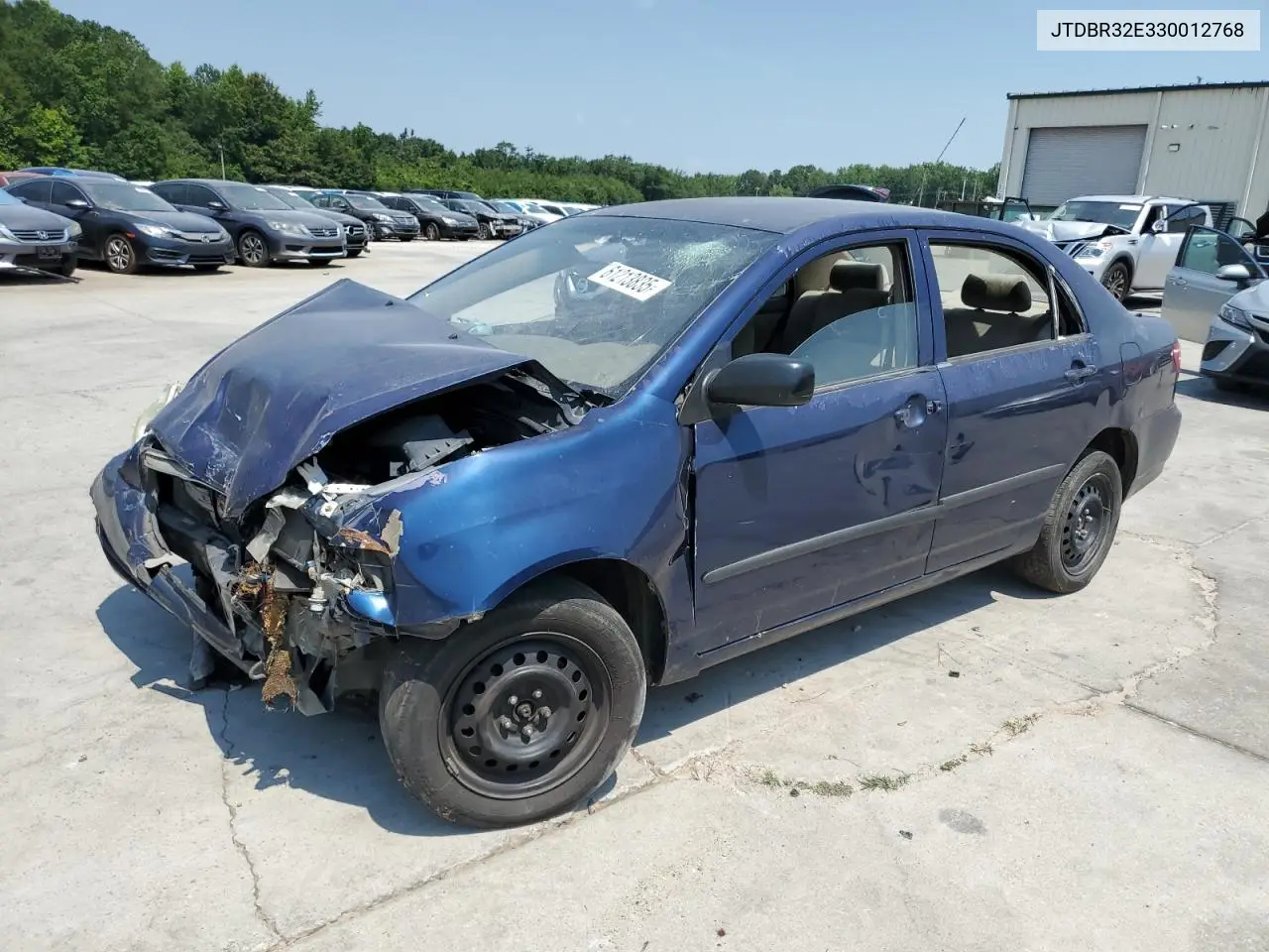 2003 Toyota Corolla Ce VIN: JTDBR32E330012768 Lot: 61213835
