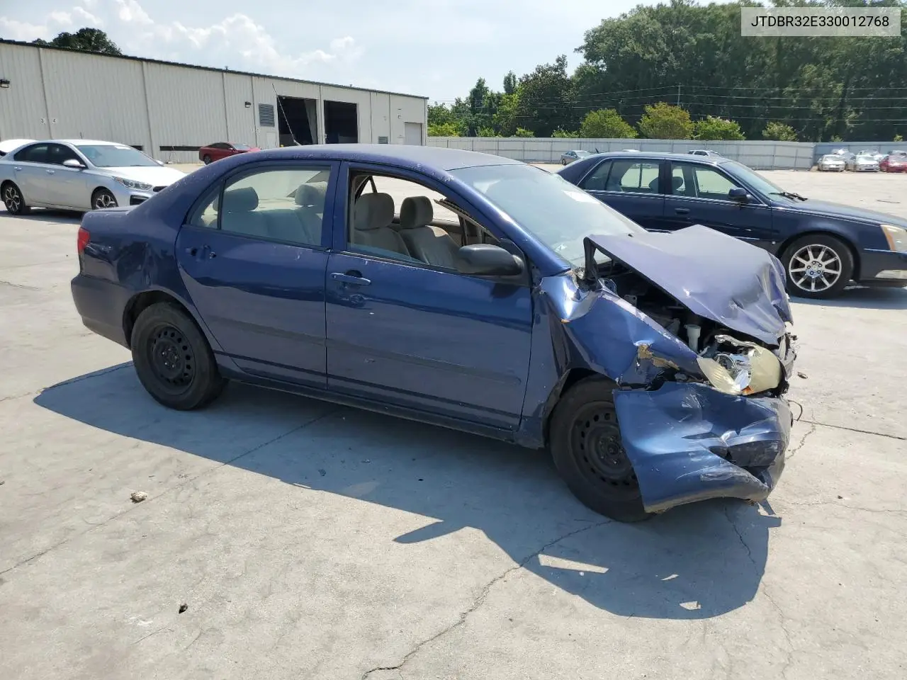 2003 Toyota Corolla Ce VIN: JTDBR32E330012768 Lot: 61213835