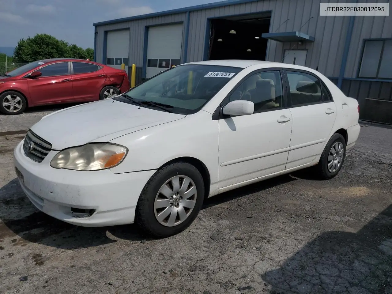 2003 Toyota Corolla Ce VIN: JTDBR32E030012095 Lot: 61901855