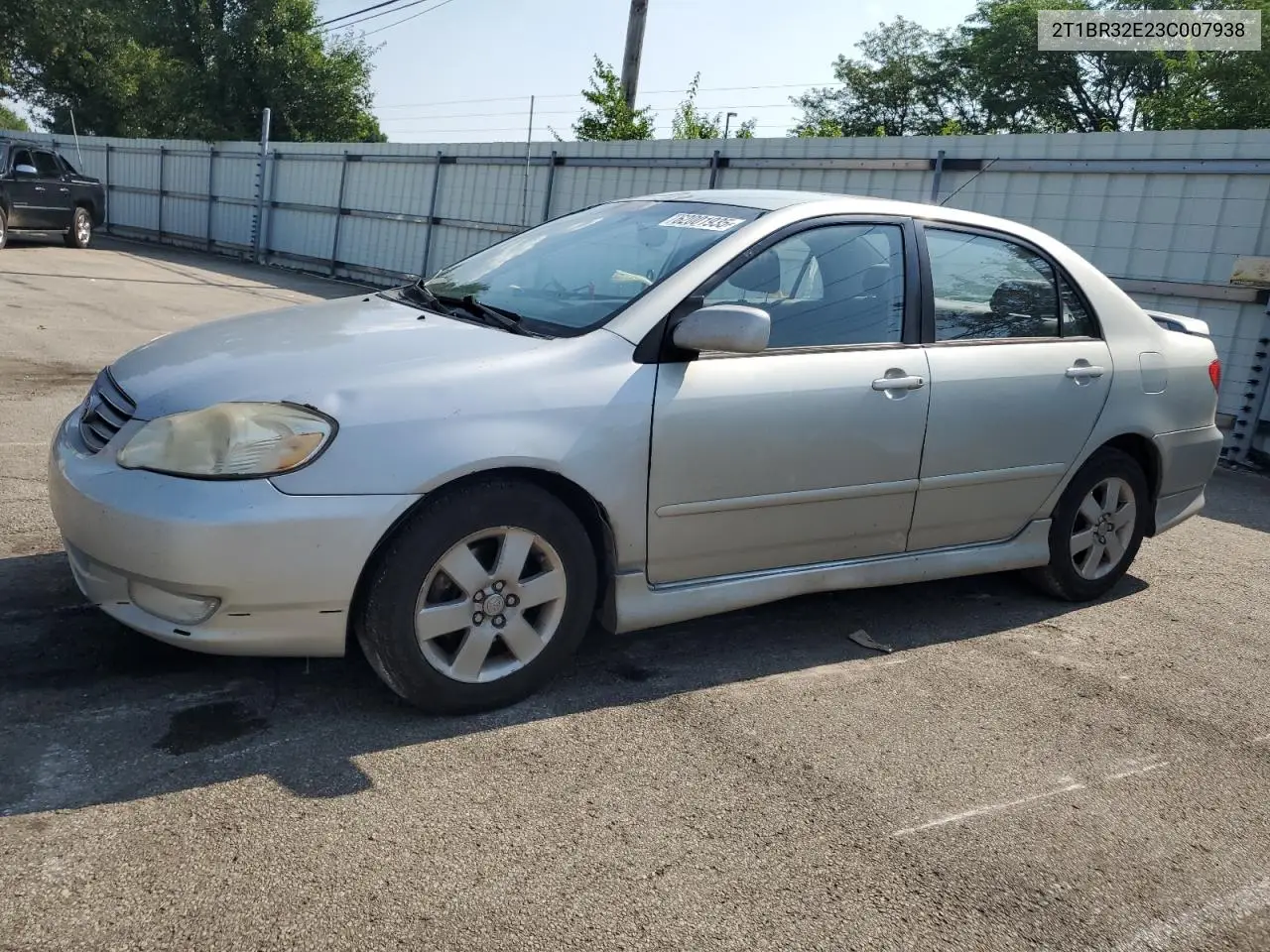 2003 Toyota Corolla Ce VIN: 2T1BR32E23C007938 Lot: 62001935