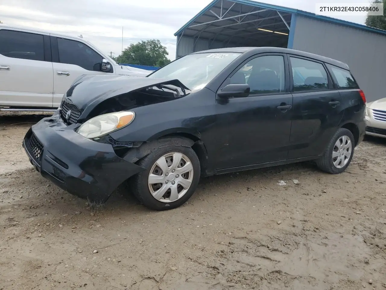 2003 Toyota Corolla Matrix Xr VIN: 2T1KR32E43C058406 Lot: 62127765