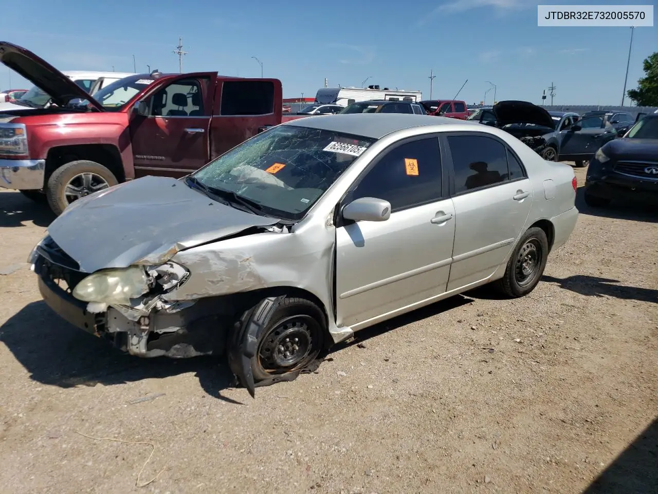 2003 Toyota Corolla Ce VIN: JTDBR32E732005570 Lot: 62566105