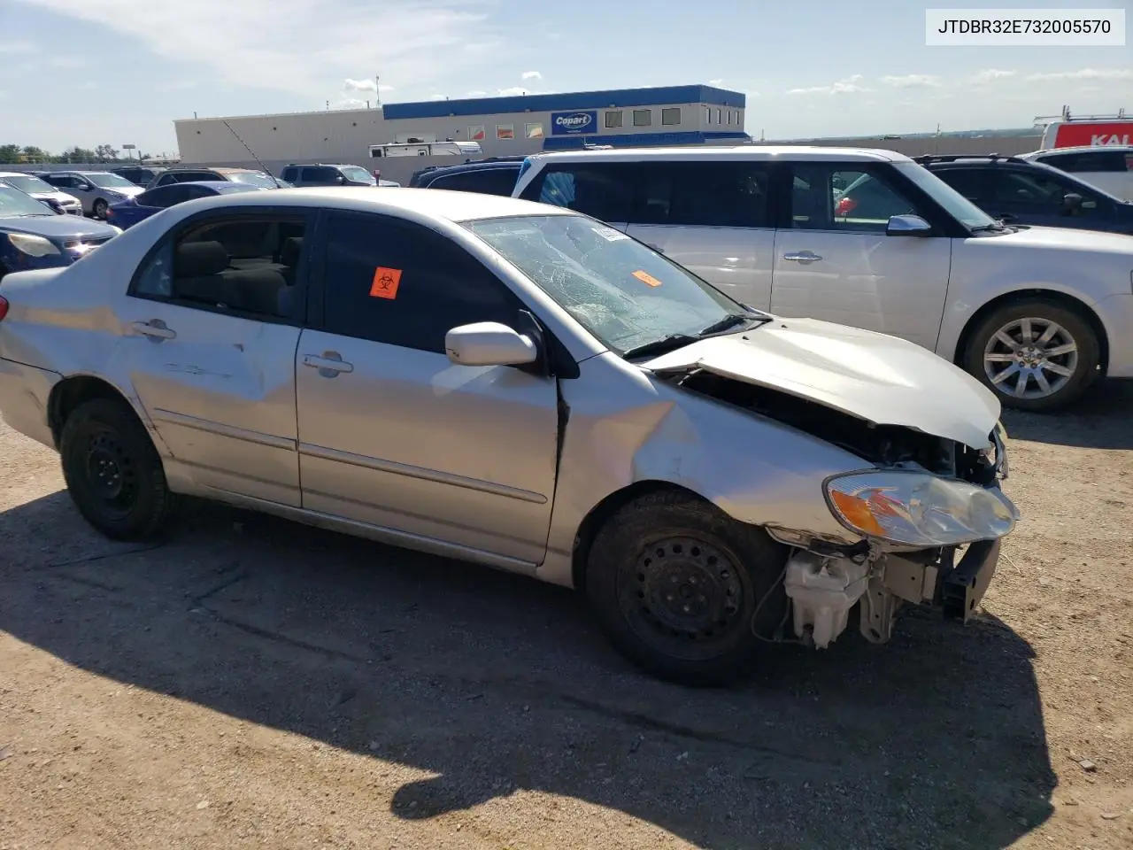 2003 Toyota Corolla Ce VIN: JTDBR32E732005570 Lot: 62566105