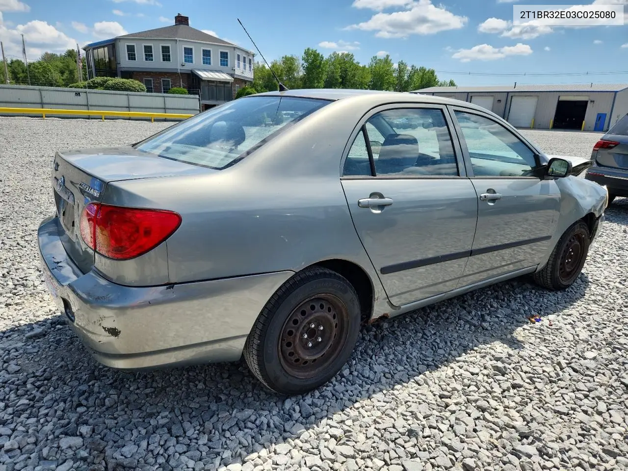 2003 Toyota Corolla Ce VIN: 2T1BR32E03C025080 Lot: 62733265
