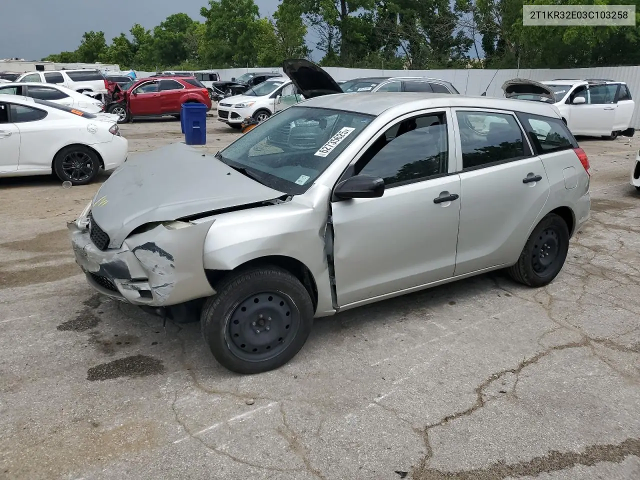 2003 Toyota Corolla Matrix Xr VIN: 2T1KR32E03C103258 Lot: 62735625